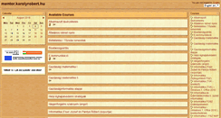 Desktop Screenshot of mentor.karolyrobert.hu